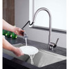 ANZZI Tulip Single-Handle Pull-Out Sprayer Kitchen Faucet in Brushed Nickel