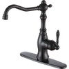 ANZZI Highland Single-Handle Standard Kitchen Faucet with Side Sprayer in Oil Rubbed Bronze