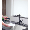 ANZZI Highland Single-Handle Standard Kitchen Faucet with Side Sprayer in Oil Rubbed Bronze
