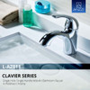 ANZZI Clavier Series Single Hole Single-Handle Mid-Arc Bathroom Faucet in Polished Chrome