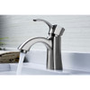 ANZZI Alto Series Single Hole Single-Handle Mid-Arc Bathroom Faucet in Brushed Nickel