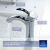 ANZZI Rhythm Series Single Hole Single-Handle Mid-Arc Bathroom Faucet in Polished Chrome