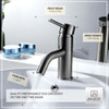 ANZZI Bravo Series Single Hole Single-Handle Low-Arc Bathroom Faucet in Brushed Nickel