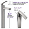 ANZZI Fifth Single Hole Single-Handle Bathroom Faucet in Brushed Nickel