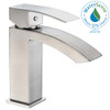 ANZZI Revere Series Single Hole Single-Handle Low-Arc Bathroom Faucet in Brushed Nickel