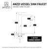 ANZZI Vibra Single Hole Single-Handle Bathroom Sink Faucet-Brushed Nickel