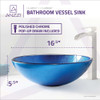 ANZZI Clavier Series Vessel Sink in Lustrous Blue LS-AZ027