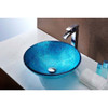ANZZI Accent Series Deco-Glass Vessel Sink in Blue Ice LS-AZ047