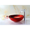 ANZZI Echo Series Deco-Glass Vessel Sink in Lustrous Red