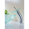 ANZZI Choir Series Deco-Glass Vessel Sink in Crystal Clear Mosaic with Matching Chrome Waterfall Faucet