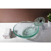 ANZZI Choir Series Deco-Glass Vessel Sink in Crystal Clear Mosaic with Matching Chrome Waterfall Faucet