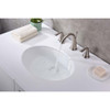 ANZZI Rhodes Series 21.5 in. Ceramic Undermount Sink Basin in White