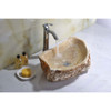 ANZZI Desert Shell Vessel Sink in Dark Honey Onyx