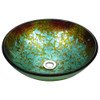 ANZZI Stellar Series Deco-Glass Vessel Sink in Glacial Blaze