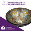 ANZZI Stellar Series Deco-Glass Vessel Sink in Arctic Blaze