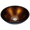 ANZZI Stellar Series Deco-Glass Vessel Sink in Amber Storm