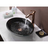 ANZZI Marbela Series Vessel Sink in Marbled Black