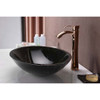 ANZZI Marbela Series Vessel Sink in Marbled Black