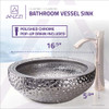 ANZZI Regalia Series Vessel Sink in Speckled Silver