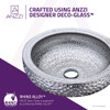 ANZZI Regalia Series Vessel Sink in Speckled Silver