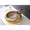 ANZZI Regalia Series Vessel Sink in Smoothed Gold