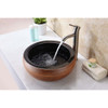 ANZZI Regalia Series Vessel Sink in Black/Swirled Fusion