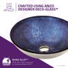 ANZZI Arc Series Vessel Sink in Arctic Sheer