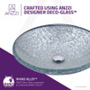 ANZZI Arc Series Vessel Sink in Clear Glass