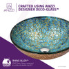 ANZZI Chrona Series Vessel Sink in Gold/Cyan Mix