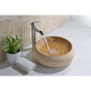 ANZZI Leopards Ash Vessel Sink in Classic Cream Marble