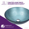 ANZZI Posh Series Deco-Glass Vessel Sink in Coral Blue