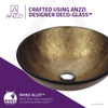 ANZZI Posh Series Deco-Glass Vessel Sink in Celestial Earth