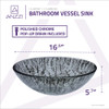 ANZZI Posh Series Deco-Glass Vessel Sink in Verdure Silver