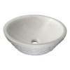 ANZZI Cliffs of Dover Natural Stone Vessel Sink in White Marble