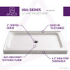 ANZZI Vail 36 x 48  in. Double Threshold Shower Base in White
