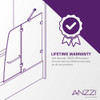 ANZZI Herald Series 48 in. by 58 in. Frameless Hinged Tub Door in Chrome