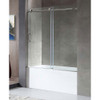 ANZZI Don Series 59 in. x 62 in. Frameless Sliding Tub Door in Polished Chrome