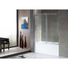 ANZZI Don Series 59 in. x 62 in. Frameless Sliding Tub Door in Polished Chrome