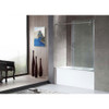 ANZZI Don Series 59 in. x 62 in. Frameless Sliding Tub Door in Polished Chrome