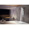 ANZZI Pier 48 in. Full Body Shower Panel with Heavy Rain Shower and Spray Wand in Brushed Steel