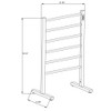 ANZZI Kiln Series 6-Bar Stainless Steel Floor Mounted Electric Towel Warmer Rack in Brushed Nickel