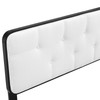 MODWAY Collins Tufted Full Fabric and Wood Headboard MOD-6233 Black White