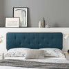 MODWAY Collins Tufted Full Fabric and Wood Headboard MOD-6233 Gray Azure