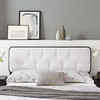 MODWAY Collins Tufted Queen Fabric and Wood Headboard MOD-6234 Black White