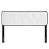 MODWAY Collins Tufted Queen Fabric and Wood Headboard MOD-6234 Black White