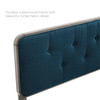 MODWAY Collins Tufted Queen Fabric and Wood Headboard MOD-6234 Gray Azure