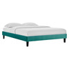 MODWAY Reign Twin Performance Velvet Platform Bed Frame MOD-6264 Teal