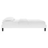 MODWAY Reign Twin Performance Velvet Platform Bed Frame MOD-6264 White