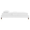 MODWAY Harlow Queen Performance Velvet Platform Bed Frame MOD-6270 White