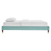 MODWAY Harlow King Performance Velvet Platform Bed Frame MOD-6271 Mint